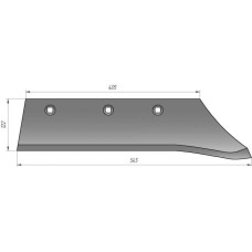 Лемех плуга ПЛН 3,4 усиленный (12 мм)